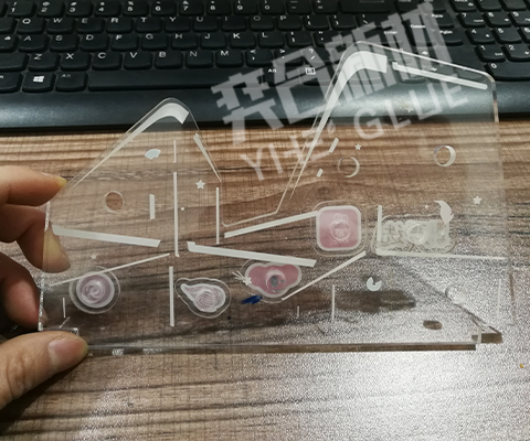 UV胶能粘亚克力圆柱吗?玻璃水晶粘合无影胶_工艺品定制胶水_奕合厂家