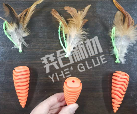 TPR粘羽毛皮筋瞬间胶水