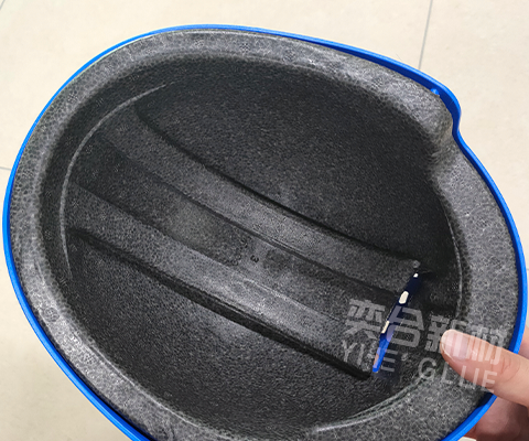 epp泡沫粘涤纶布料什么胶水粘的牢，奕合在头盔泡沫内胆的应用